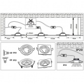 Светильник встраиваемый Paulmann комплект Nova Coin LED 3x6,5W Хром