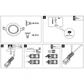 Светильник встраиваемый Paulmann комплект Base Coin LED 3 stepDIM 3x5W Матовое железо (100%/50%/25%)