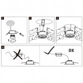 Светильник встраиваемый Paulmann комплект Base Coin LED 3 stepDIM 3x5W Матовое железо (100%/50%/25%)