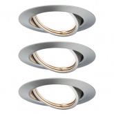 Светильник встраиваемый Paulmann комплект Base Coin LED 3 stepDIM 3x5W Матовое железо (100%/50%/25%)