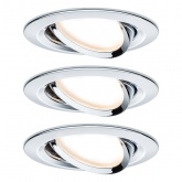 Светильник встраиваемый Paulmann комплект Nova Coin 3 step DIM LED 3x6.5W Хром (100%/50%/25%/off)