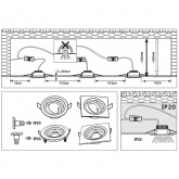 Светильник встраиваемый Paulmann комплект Nova Coin 3 step DIM LED 3x6.5W (100%/50%/25%/off)