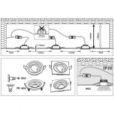 Светильник встраиваемый Paulmann комплект Nova Coin 3 step DIM LED 3x6.5W (100%/50%/25%/off)
