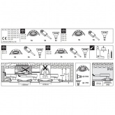 Светильник ввстраиваемый Paulmann комплект Nova LED 3x6.5W GU10 Матовый белый