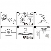 Светильник встраиваемый Paulmann комплект Base LED 3 step DIM 3x5W Матовое железо (100%/50%/25%/off)