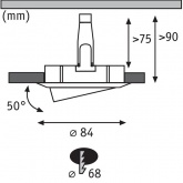 Светильник встраиваемый Paulmann комплект Nova 3 step DIM 3x6,5W Матовый алюминий (100%/50%/25%/off)
