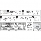 Светильник встраиваемый Paulmann комплект Nova 3 step DIM 3x6,5W Матовый алюминий (100%/50%/25%/off)