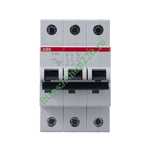 Автоматический выключатель ABB 3-полюсной S203 C100 (автомат электрический)