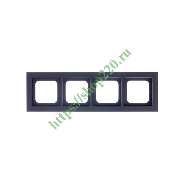 Рамка 4-постовая ABB Axcent металл матовый черный (1724-275-500)
