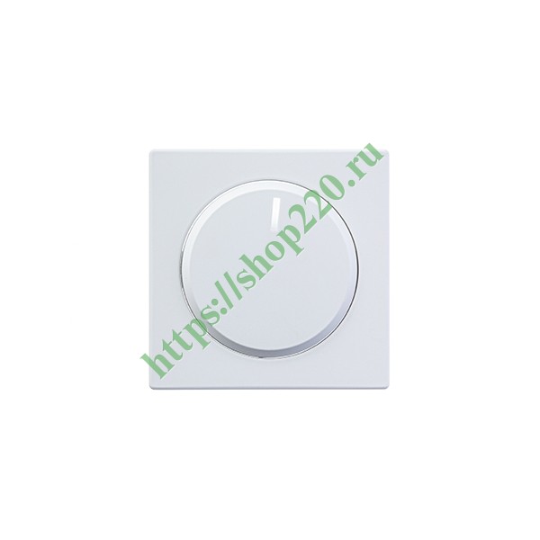 Накладка с ручкой и лампой для поворотного светорегулятора ABB future белый бархат (6540-884-102)