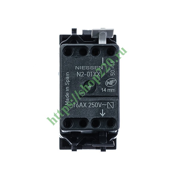 Одноклавишный выключатель 1 модуль ABB Zenit, антрацит (N2101 AN)