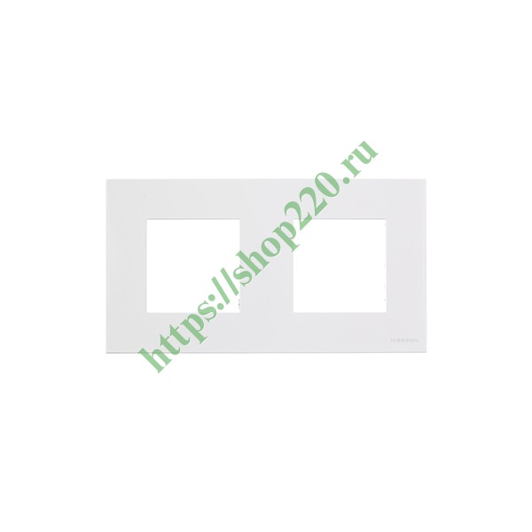 Рамка 2-постовая, серия Zenit, альпийский белый (N2272 BL)