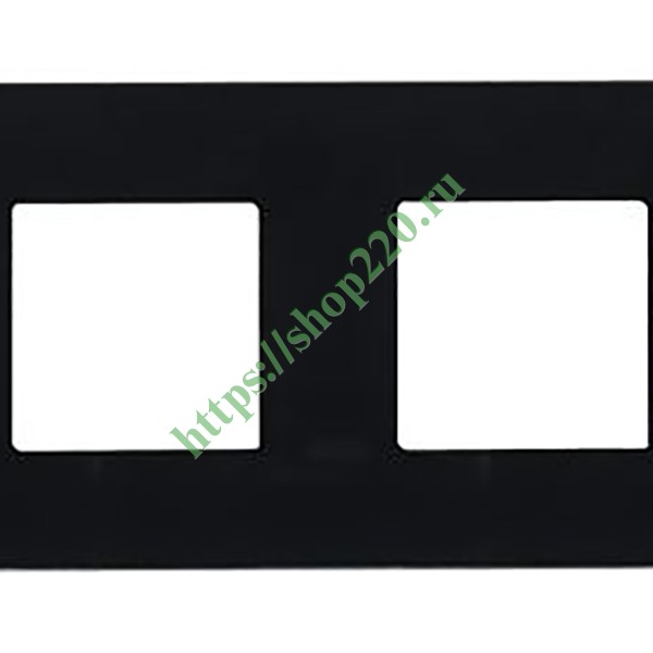 Рамка 4-постовая, серия Zenit, стекло чёрное (N2274 CN)
