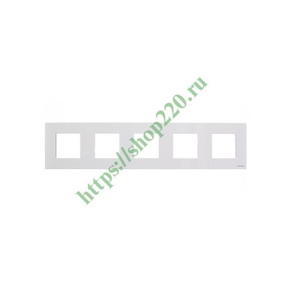 Рамка 5-постовая серия Zenit, альпийский белый (N2275 BL)