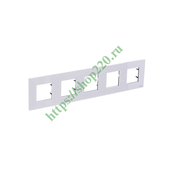 Рамка 5-постовая серия Zenit, альпийский белый (N2275 BL)