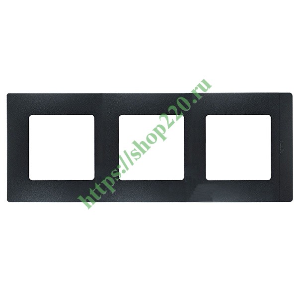 Рамка Legrand Etika 3 поста, антрацит 672583 купить по недорогой цене в ...