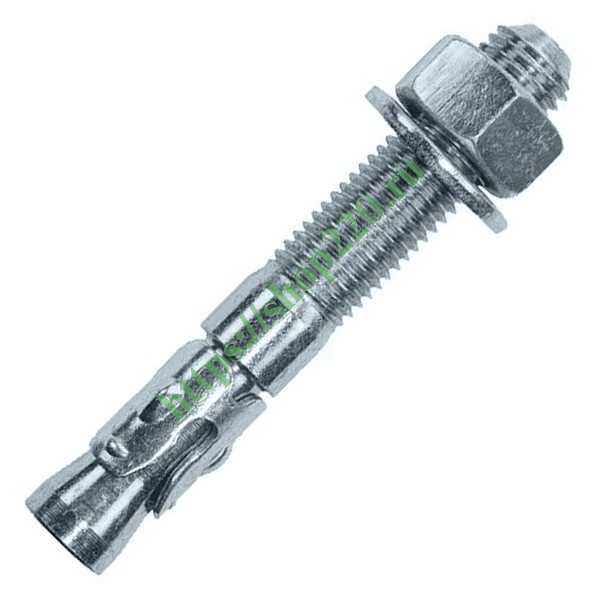 Усиленный клиновой анкер м10х110 в комплекте с гайкой и шайбой применение бетон кирпич