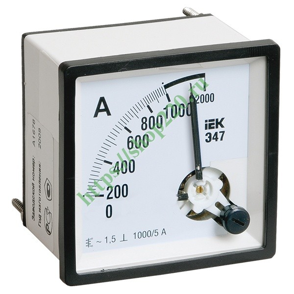 Амперметр аналоговый Э47 1500/5А класс точности 1,5 72х72мм IEK IPA10-6 ...