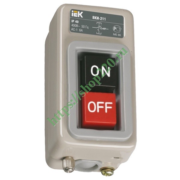 Купить Выключатель кнопочный с механической блокировкой ВКИ-211 3Р 6А ...