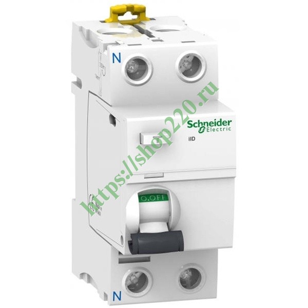 УЗО Acti 9 iID K 2П 25A 30mA AC Schneider Electric 2 модуля (ВДТ ...