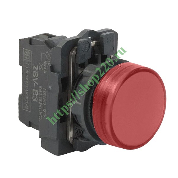Сигнальная лампа Schneider Electric XB5AVB4 22мм 24В красная XB5AVB4 ...