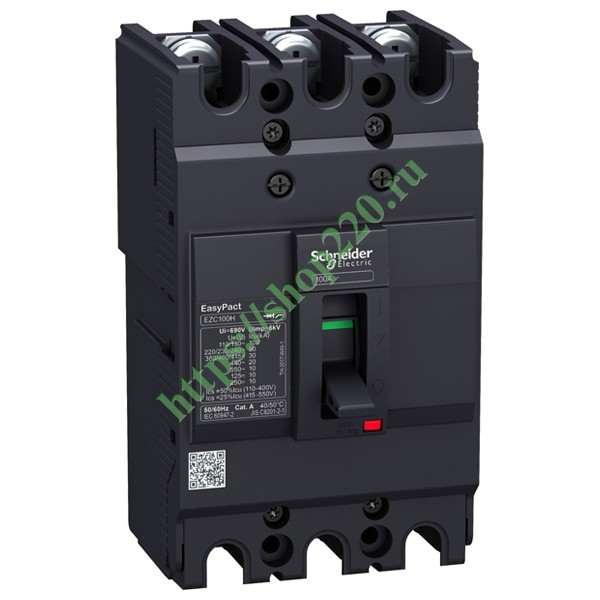 Автоматический выключатель Schneider Electric EZC100N 20A 18кА/380В 3П3T (автомат электрический) EZC100N3020 - купить по недорогой цене на Shop220 в Москве и РФ