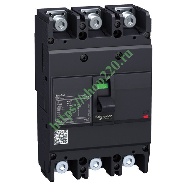 Автоматический выключатель Schneider Electric EZC250N 160A 25 кА/400В 3П3Т (автомат электрический) EZC250N3160 - купить по недорогой цене на Shop220 в Москве и РФ