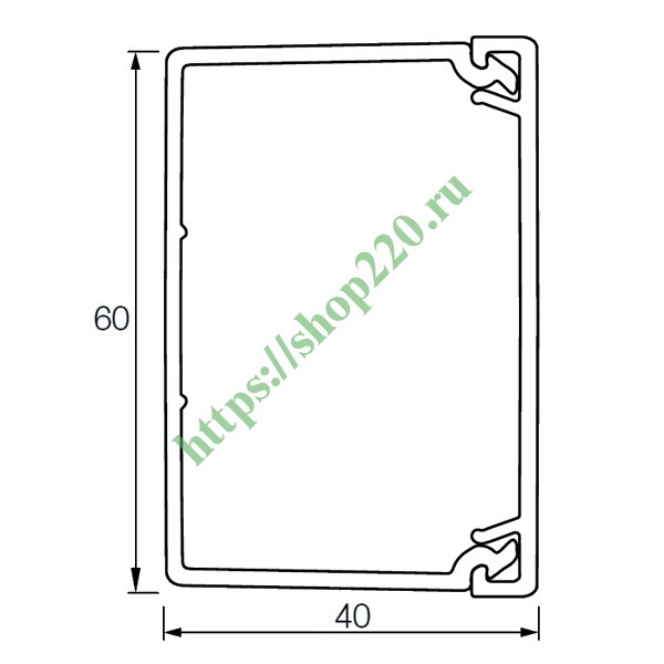Кабель канал 60х40 мм белый