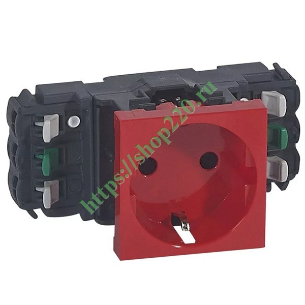 Розетка Legrand Mosaic 2К+З для кабель-каналов DLP автозажим 2М ...