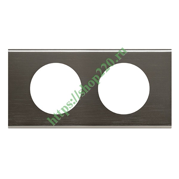 Купить Рамку Legrand Celiane 2 поста черный никель 069032 по цене 6430.7 р.