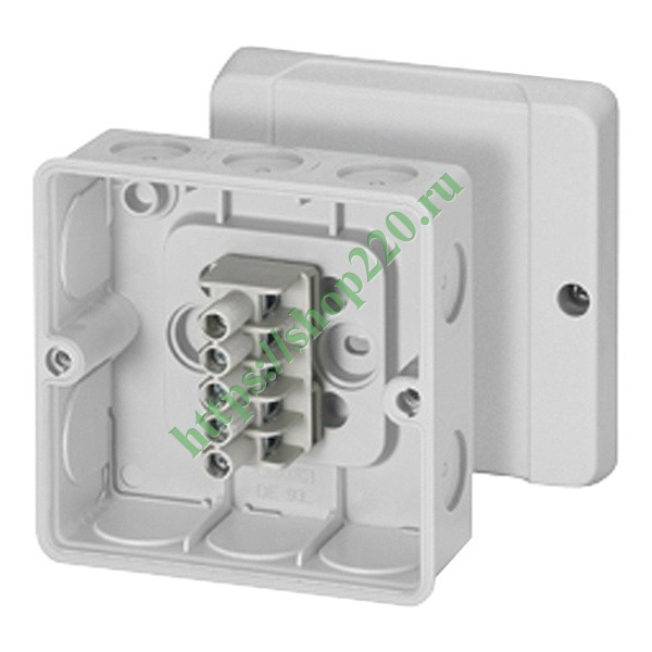 Коробка клеммная DE9345 98х98х52мм о/п (10 эластичных мембран клеммник ...