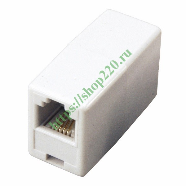 Телефонный проходник 6P-4C (гнездо-гнездо) Rexant - купить 03-0022 по ...
