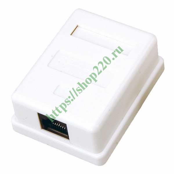 Розетка компьютерная открытой установки cat 5e rj 45 1 порт