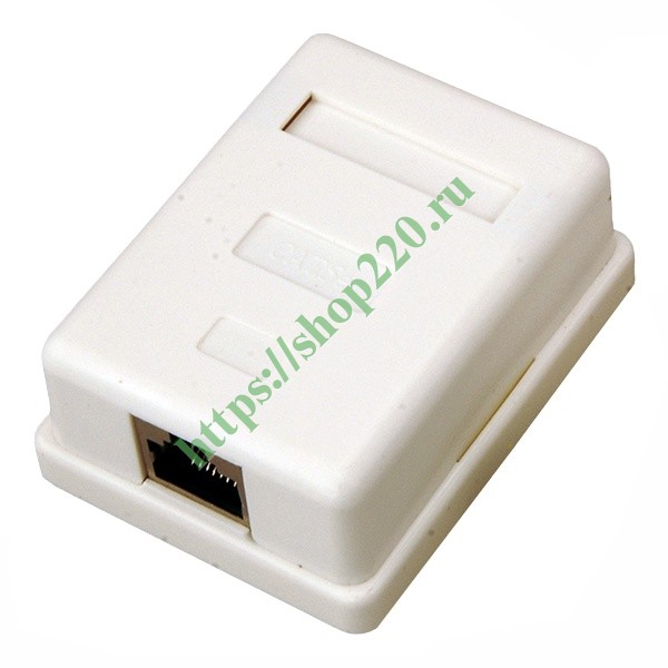 Розетка компьютерная открытой установки cat 5e rj 45 1 порт