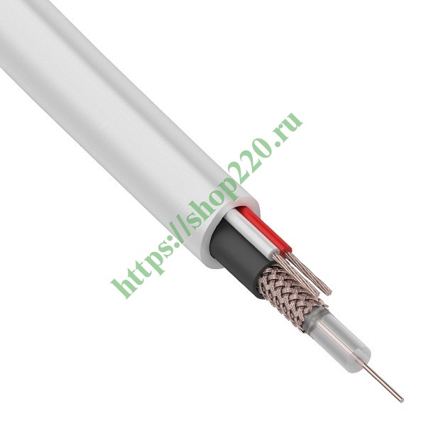 Кабель видеонаблюдения КВК-В-1,5 2х0,5мм [бухта 200м] 01-4012 купить по ...