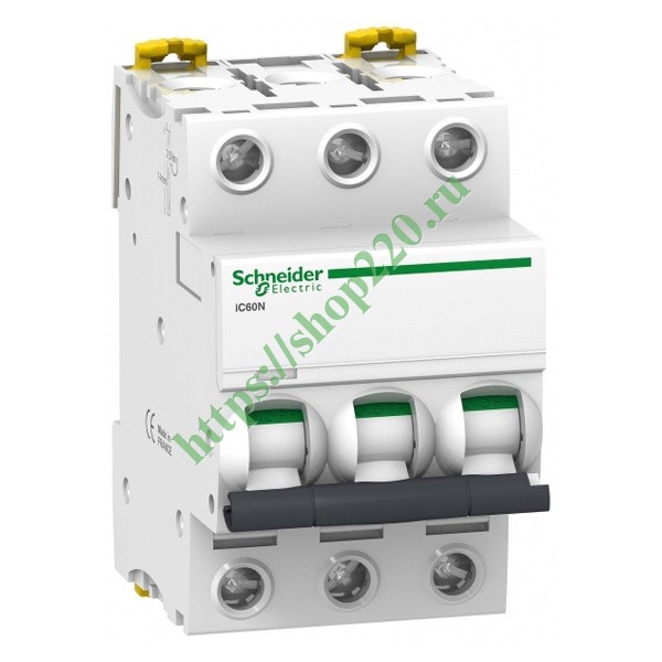 Автоматический выключатель Schneider Electric Acti 9 iC60N 3П 10A 6кА B (автомат электрический) A9F78310 - купить по недорогой цене на Shop220 в Москве и РФ