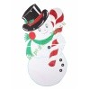 Фигура Снеговик в шляпе, 175x90 см, цвет белый