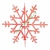 Елочная фигура Снежинка резная 3D, 61см, цвет красный