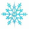 Елочная фигура Снежинка резная 3D, 61см, цвет синий