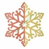 Елочная фигура Снежинка сказочная, 40см, цвет красный/золотой