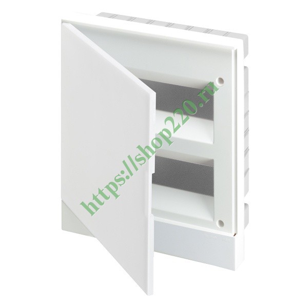 ABB Basic E Шкаф в нишу 24М белая (2x12) непрозрачная дверь (c клеммами) BEF401224