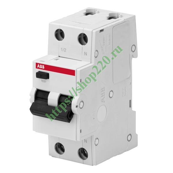 АВДТ ABB Basic M 1P+N 20А C 30мА, BMR415C20 Автоматический выключатель дифференциального тока (автомат)