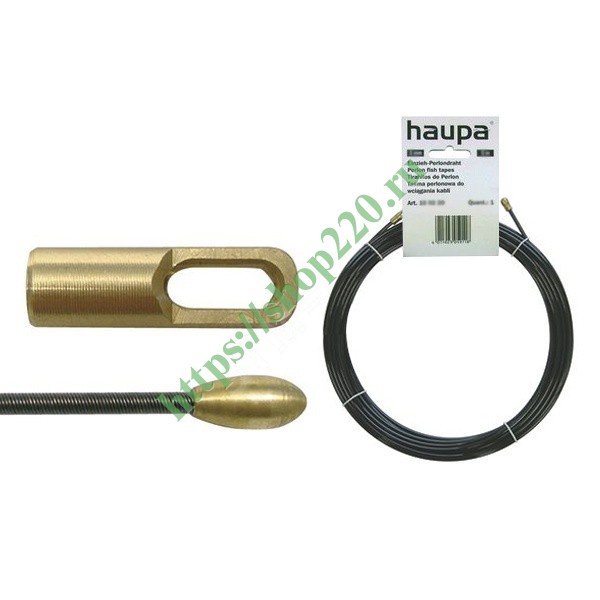 Протяжка кабельная нейлоновая HAUPA d3mm L10m черная