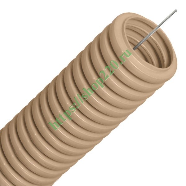 Труба гофрированная ПВХ Промрукав диаметр 25мм под дерево (сосна) с ...