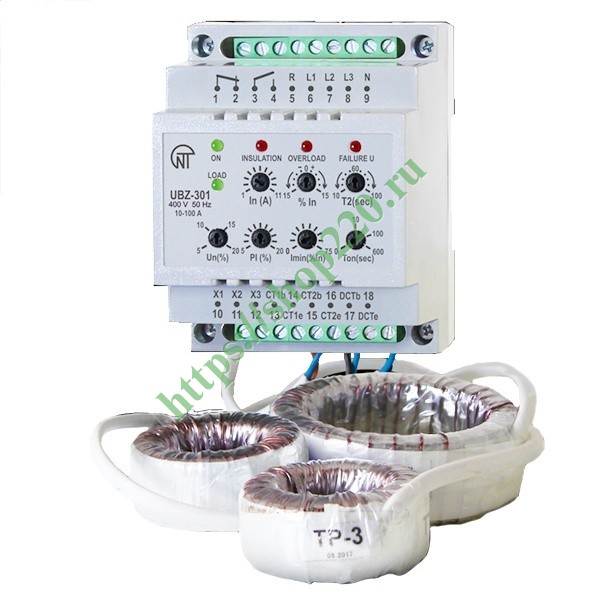 Универсальный блок защиты асинхронных двигателей УБЗ-301 10-100A ...