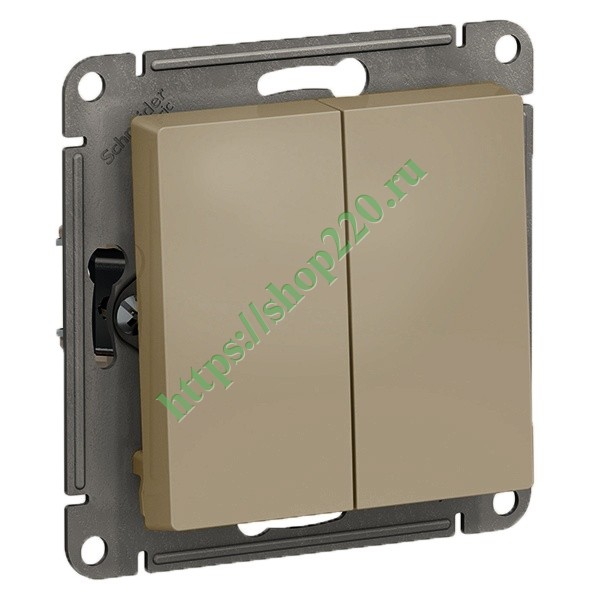 Выключатель quick lex1834516sp двухклавишный открытой установки 10а 250в schneider electric