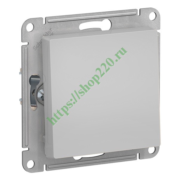 Одноклавишный выключатель 10А SE AtlasDesign, алюминий [уп 10 шт ...