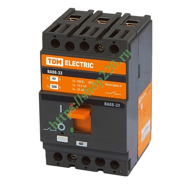 Автоматический выключатель ВА88-32 3Р 40А 25кА TDM (автомат ...