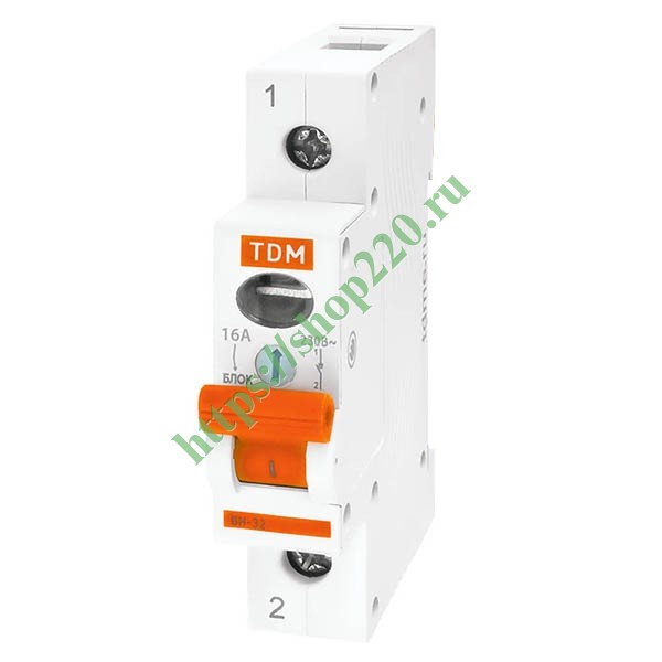 Выключатель нагрузки (мини-рубильник) ВН-32 1P 16A TDM SQ0211-0001 ...