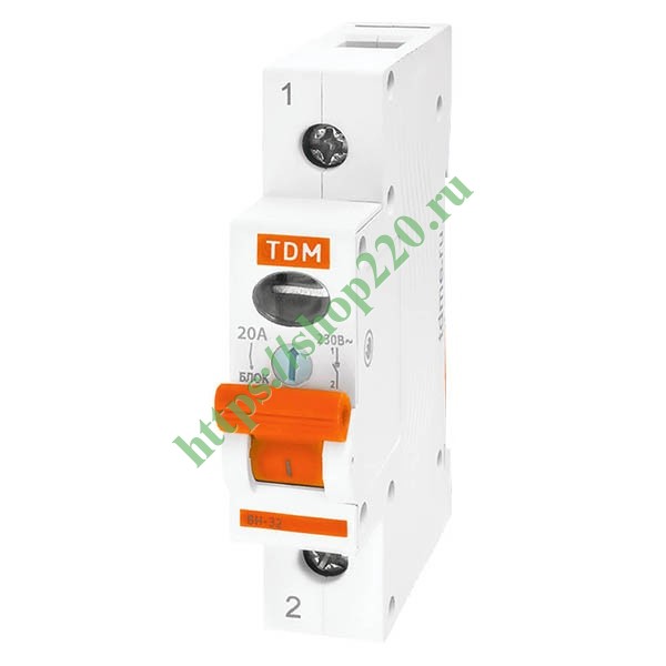 Выключатель нагрузки (мини-рубильник) ВН-32 1P 20A TDM SQ0211-0002 ...